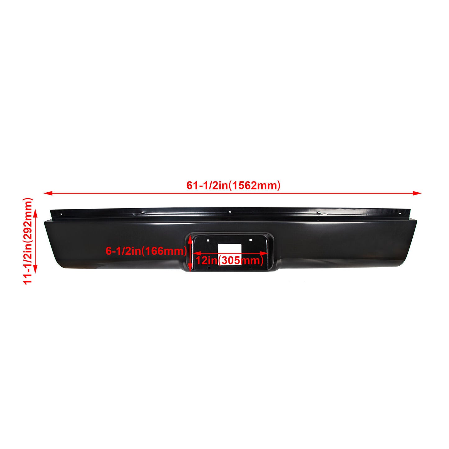 Rear Bumper Roll Pan W/Led License for Chevy Silverado Sierra Fleetside 99-06 07