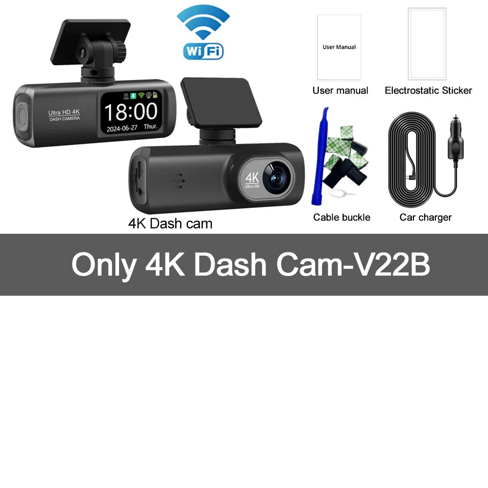UHD 4K Dash Cam Dual Lens Driving Recorder