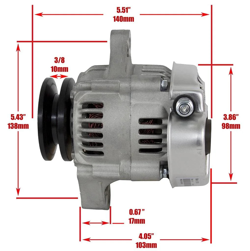 New Mini Type Self Exciting 60A Alternator Fits Denso Low Mount 93Mm 8162 1-Wire