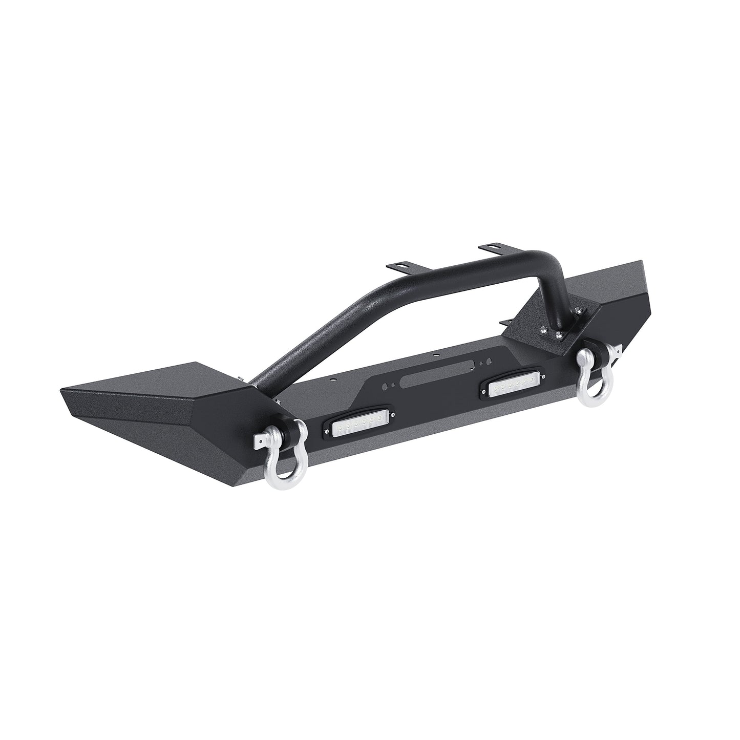 Front Bumper for 1987-2006 Jeep Wrangler TJ YJ with Winch Plate D-Rings Rock Crawler Steel Bumper Reinforcement