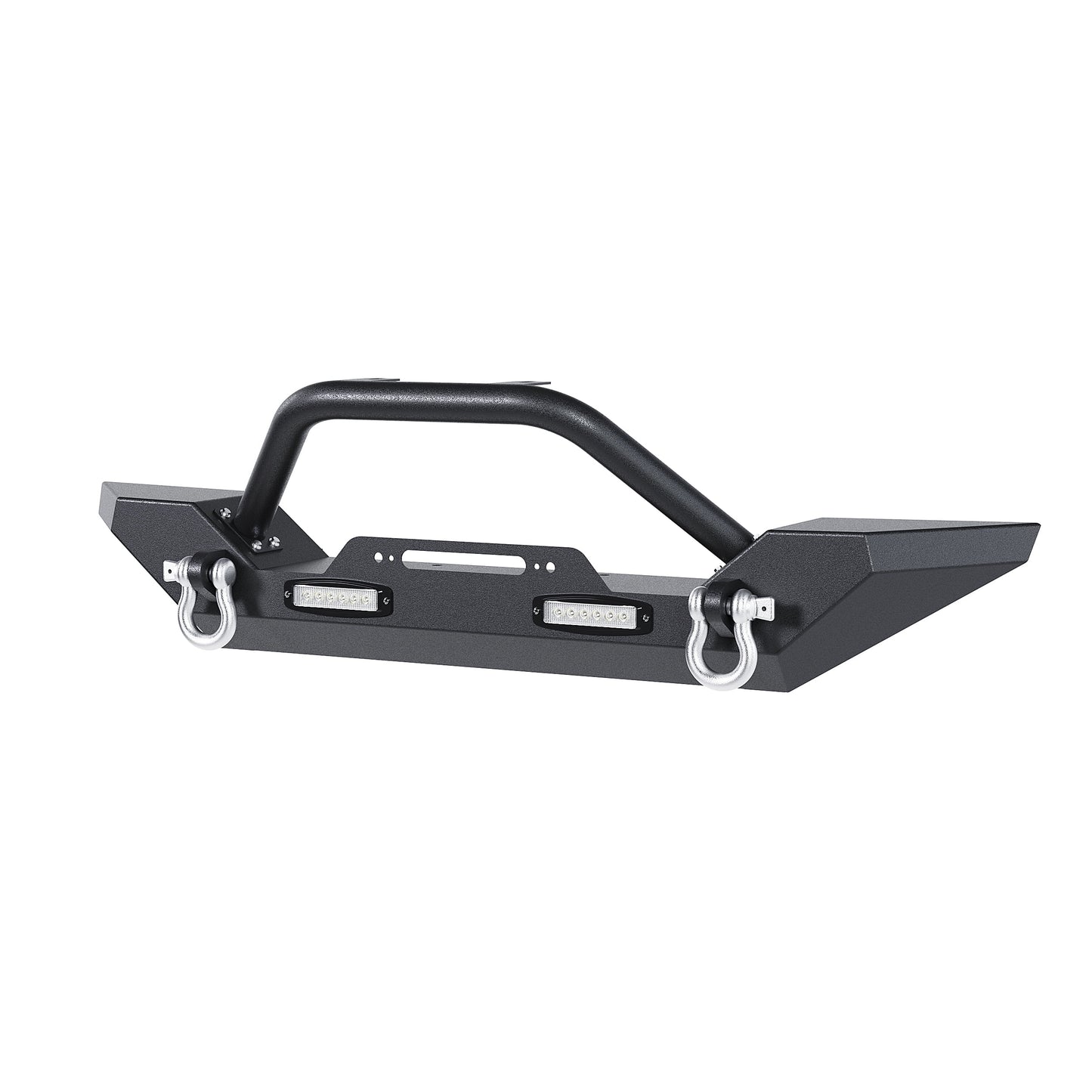 Front Bumper for 1987-2006 Jeep Wrangler TJ YJ with Winch Plate D-Rings Rock Crawler Steel Bumper Reinforcement
