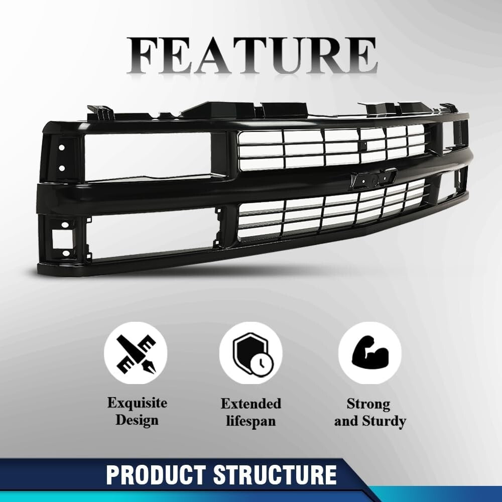 Grille Full for Chevy C/K 1500 2500 3500 Suburban Tahoe 1994-2000 for Models Wit