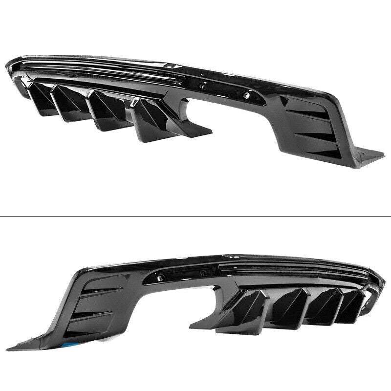 For Chevy Camaro SS LT LS 2016-2020 Painted BLK Rear Bumper Lip Diffuser Spoiler