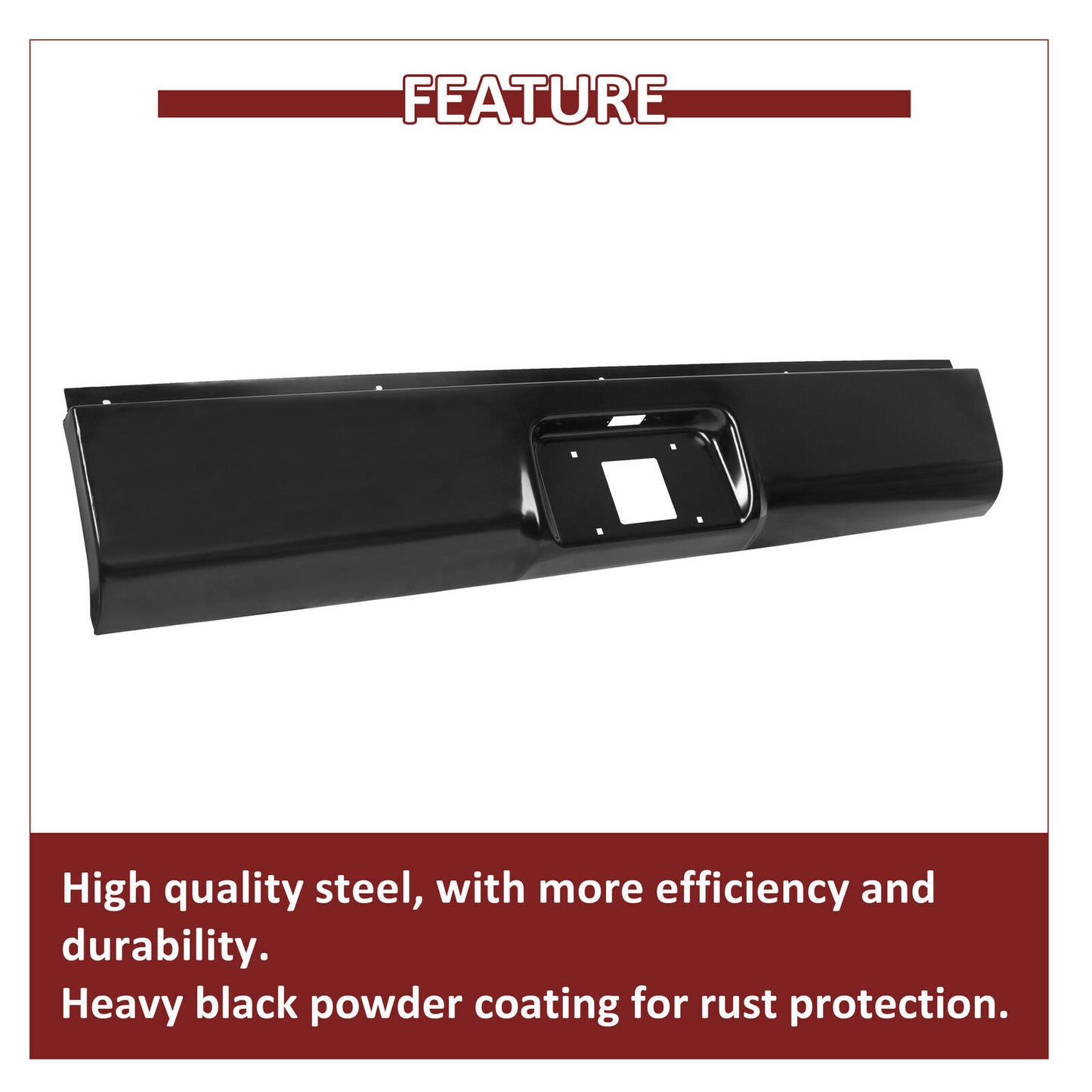 Rear Bumper Roll Pan W/Led License for Chevy Silverado Sierra Fleetside 99-06 07