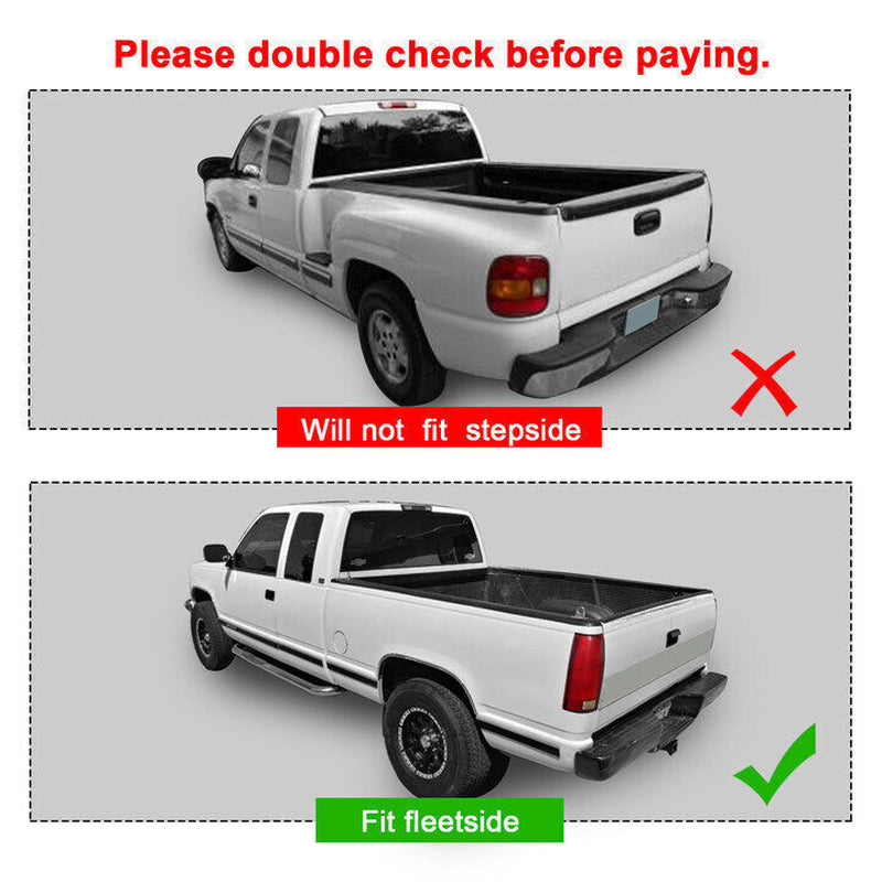Rear Bumper Roll Pan W/Led License for Chevy Silverado Sierra Fleetside 99-06 07