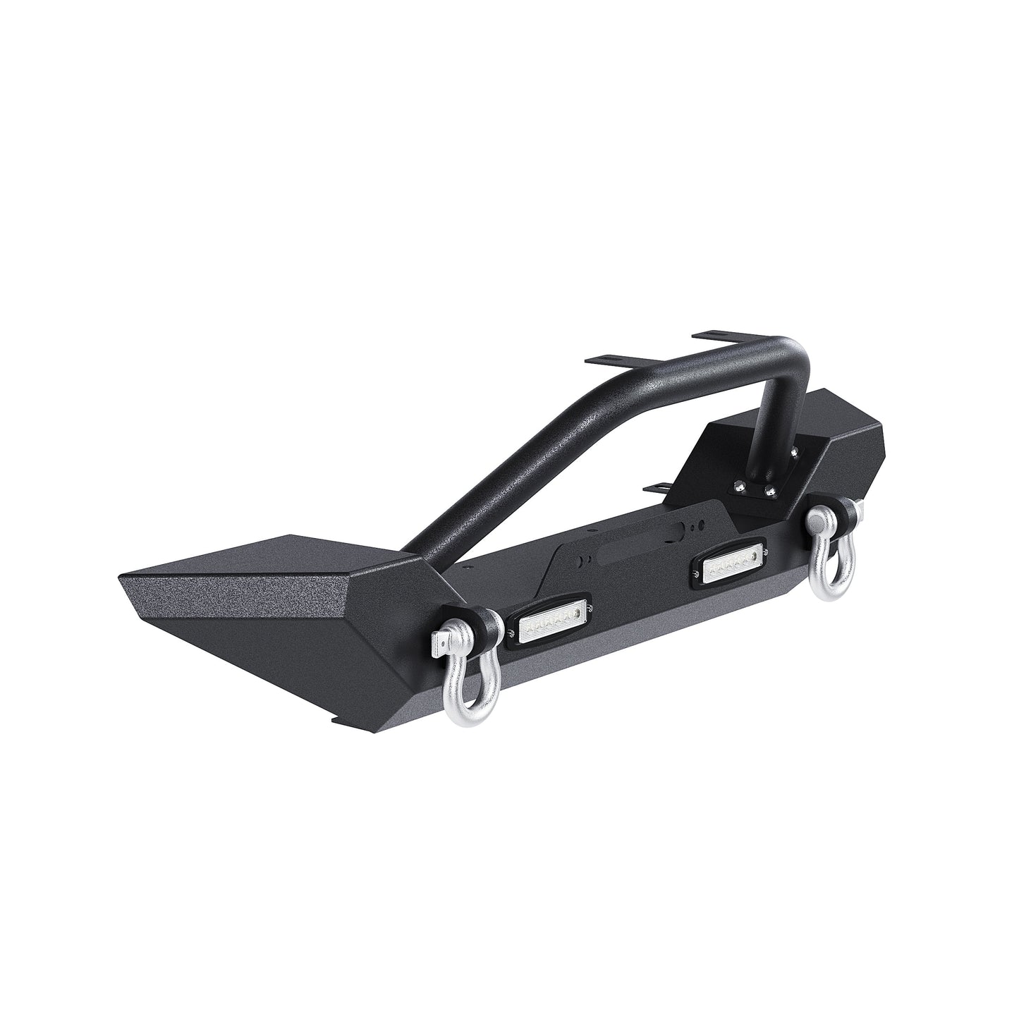 Front Bumper for 1987-2006 Jeep Wrangler TJ YJ with Winch Plate D-Rings Rock Crawler Steel Bumper Reinforcement