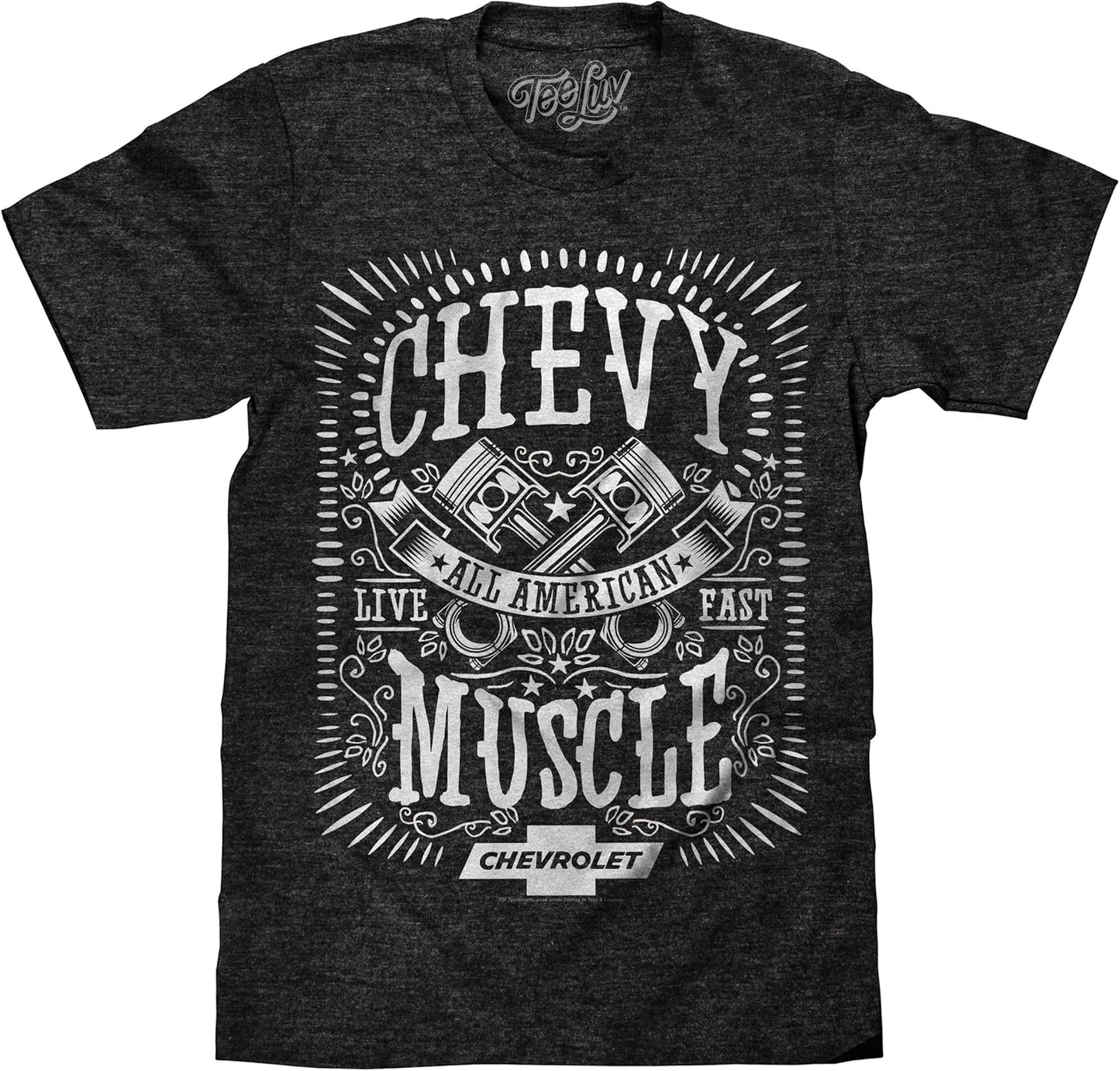 Men'S All American Muscle Chevy T-Shirt - Chevrolet Graphic Tee Shirt