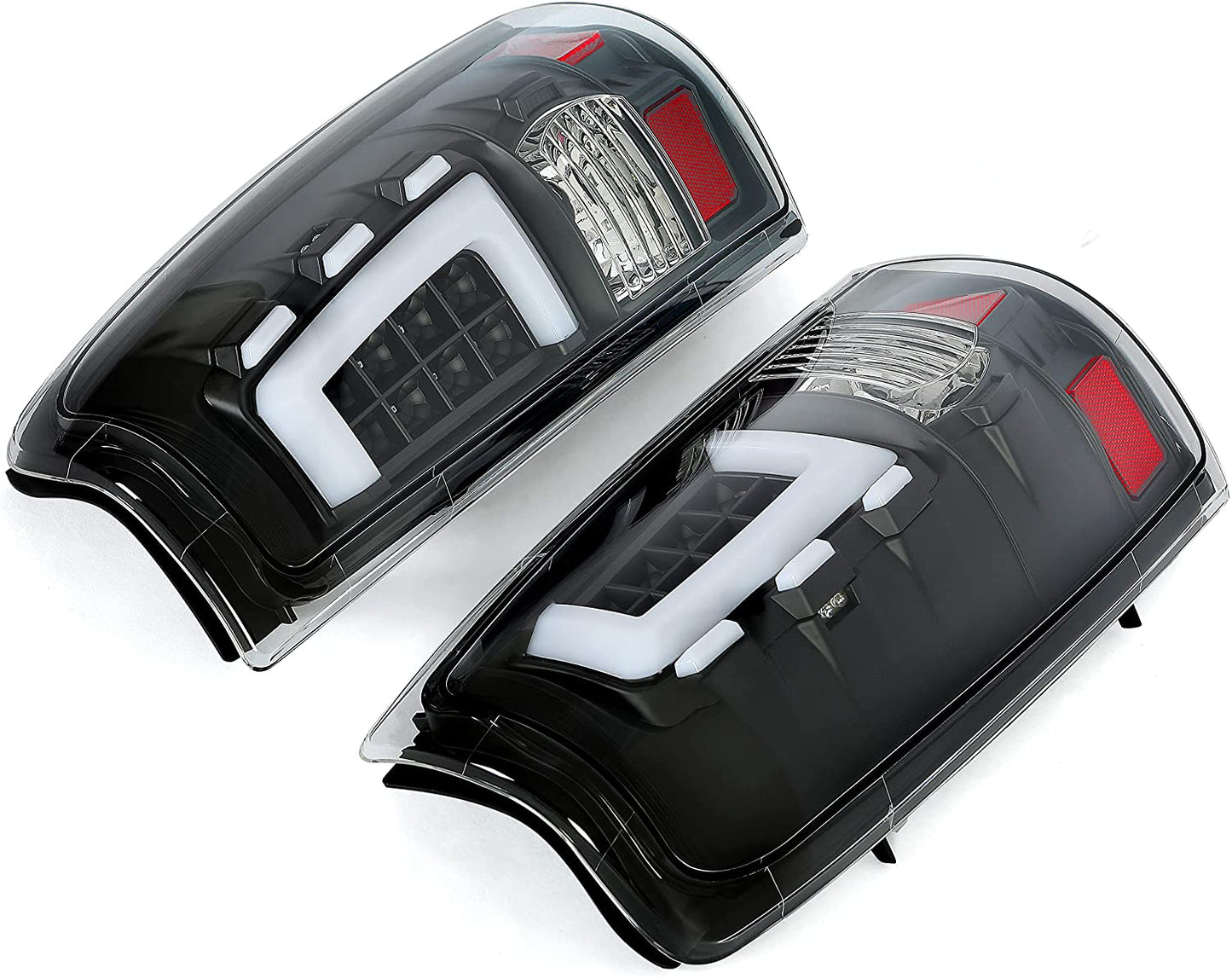 LED Taillight Tail Lights Lamp Compatible with 1999-2006 Chevy Silverado 1999-2002 GMC Sierra 1500 2500 3500 (Clear Lens+Black Housing)