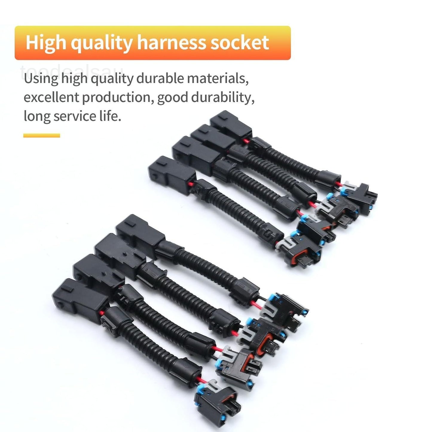 8Pcs LS1 LS6 LT1 EV1 Injector Harness, Pigtails to Multec LQ4, LQ9 4.8 5.3 6.0..