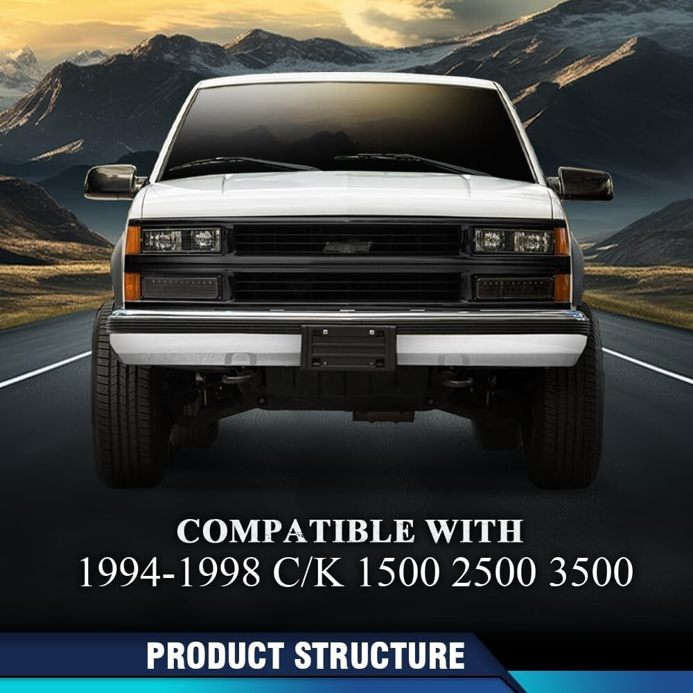 Grille Full for Chevy C/K 1500 2500 3500 Suburban Tahoe 1994-2000 for Models Wit
