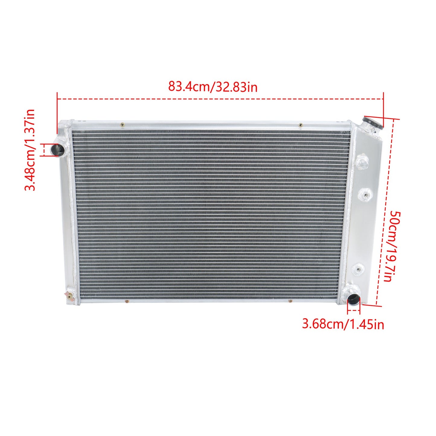 4 Row Aluminum Core Radiator for 1973-1987 Chevy C/K 10/20/30 1973-1991 Blazer