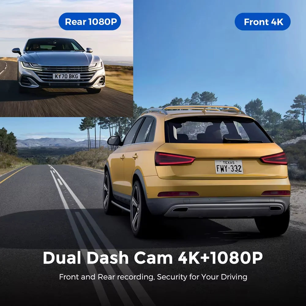 UHD 4K Dash Cam Dual Lens Driving Recorder