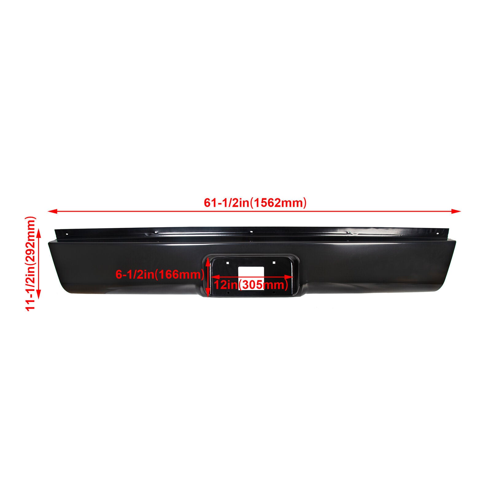 Rear Bumper Roll Pan W/Led License for Chevy Silverado Sierra Fleetside 99-06 07