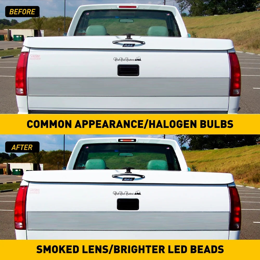 LED 3Rd Brake Light for 1988-2000 Chevy GMC C/K 1500 Silverado Sierra Rear Cargo Lamp High Mount Stop Light