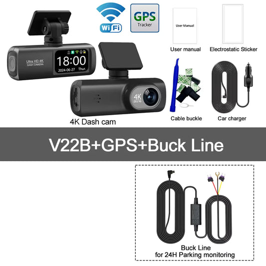 UHD 4K Dash Cam Dual Lens Driving Recorder
