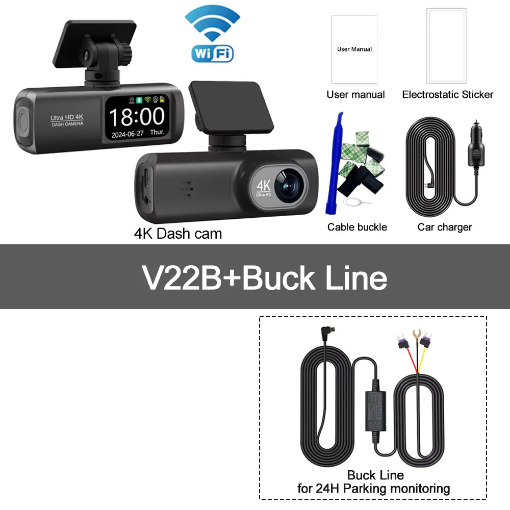 UHD 4K Dash Cam Dual Lens Driving Recorder
