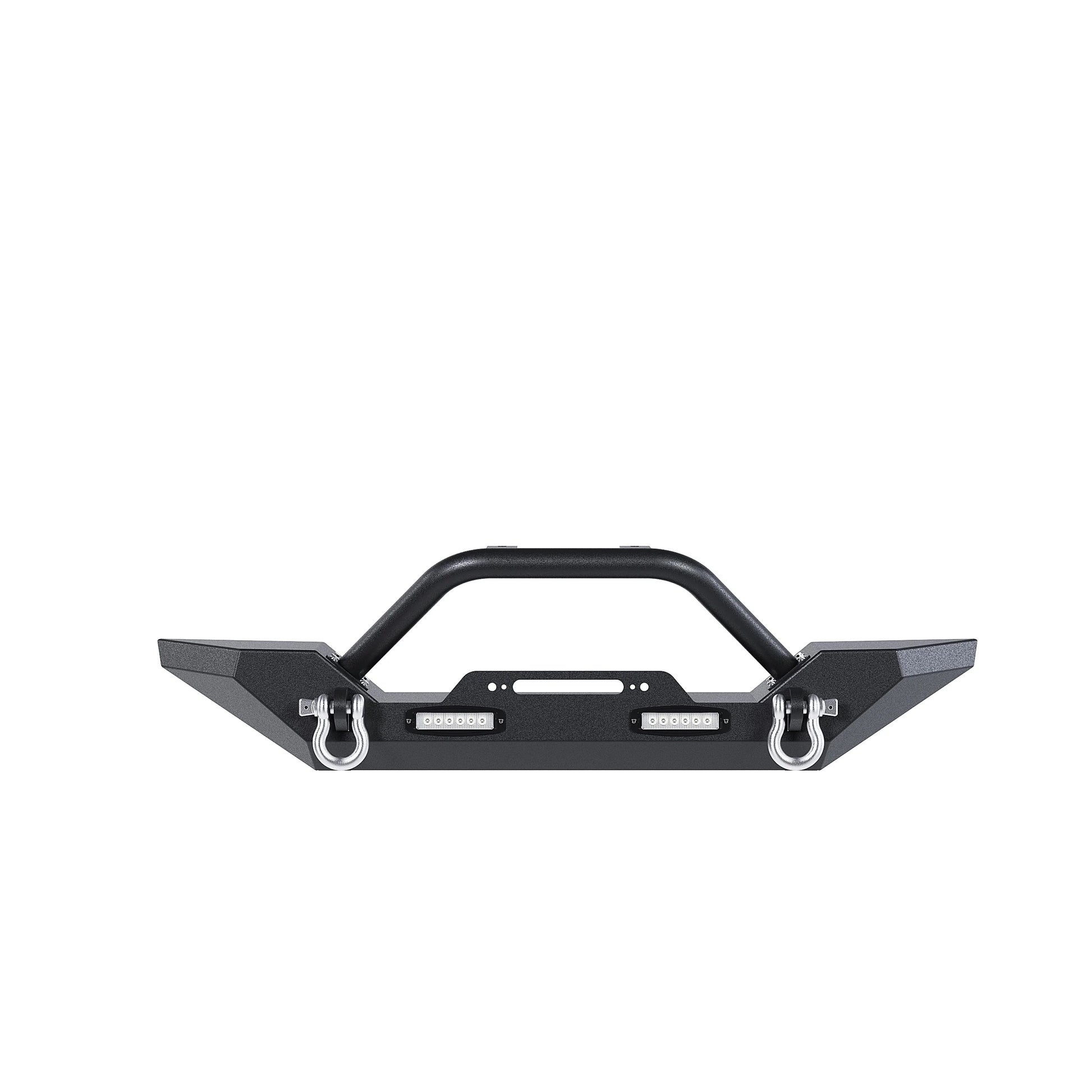 Front Bumper for 1987-2006 Jeep Wrangler TJ YJ with Winch Plate D-Rings Rock Crawler Steel Bumper Reinforcement