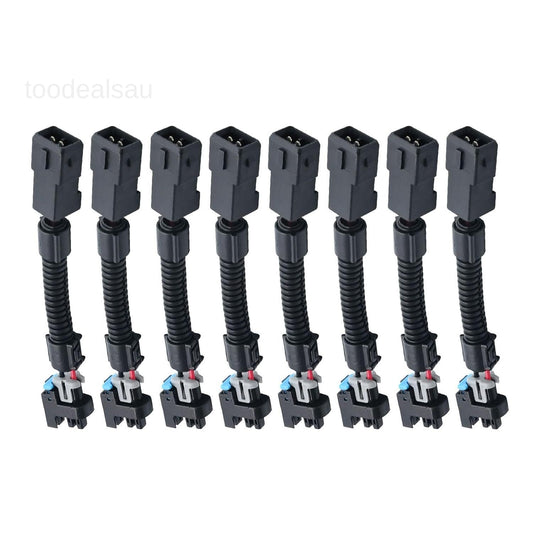 8Pcs LS1 LS6 LT1 EV1 Injector Harness, Pigtails to Multec LQ4, LQ9 4.8 5.3 6.0..