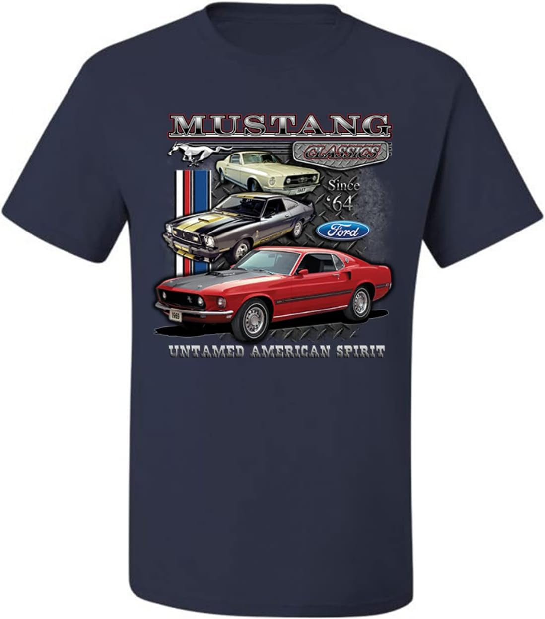 Ford Mustang Classics Untamed American Spirit Cars and Trucks Men'S Graphic T-Shirt