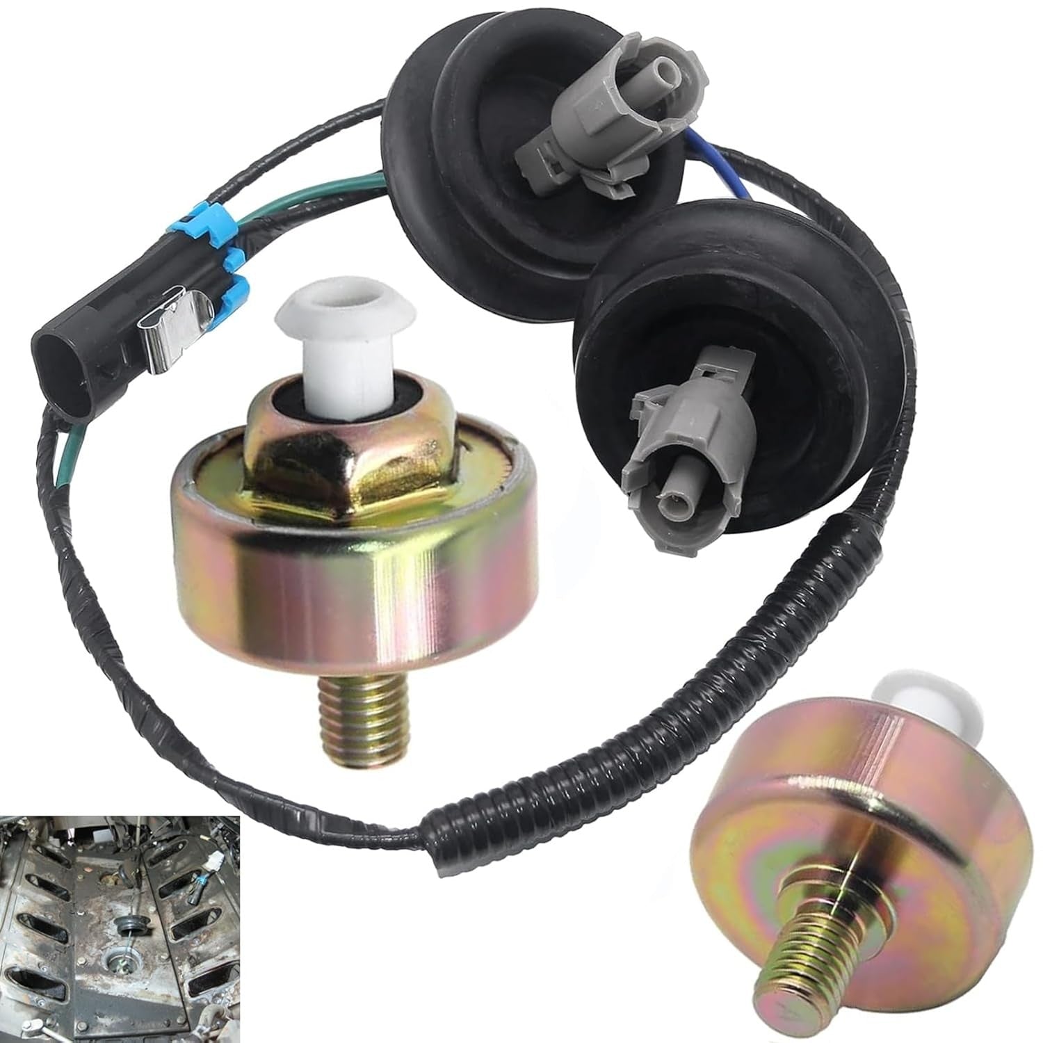 Knock Sensors Wiring Harness Kit for Chevy Suburban Silverado Avalanche Tahoe Ca