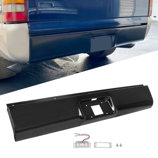 Rear Bumper Roll Pan W/Led License for Chevy Silverado Sierra Fleetside 99-06 07