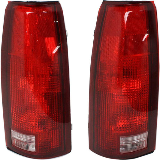 Tail Light Set of 2 Compatible with 1988-1998 Chevrolet C1500 & 1988-1998 Chevro