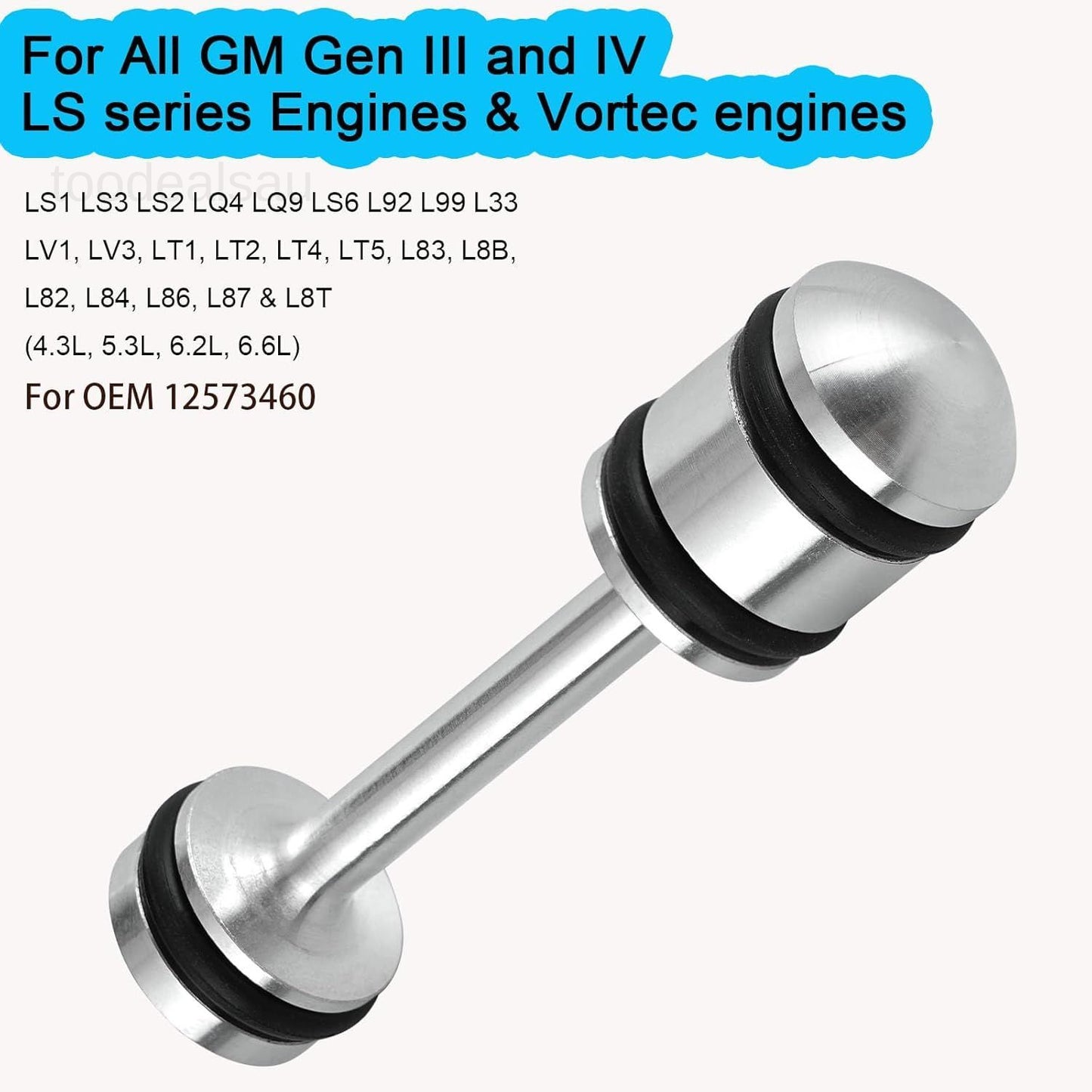 LS Billet Rear Galley Plug Barbell Oil Diverter Fits for GM Gen III & IV LS1 LS3