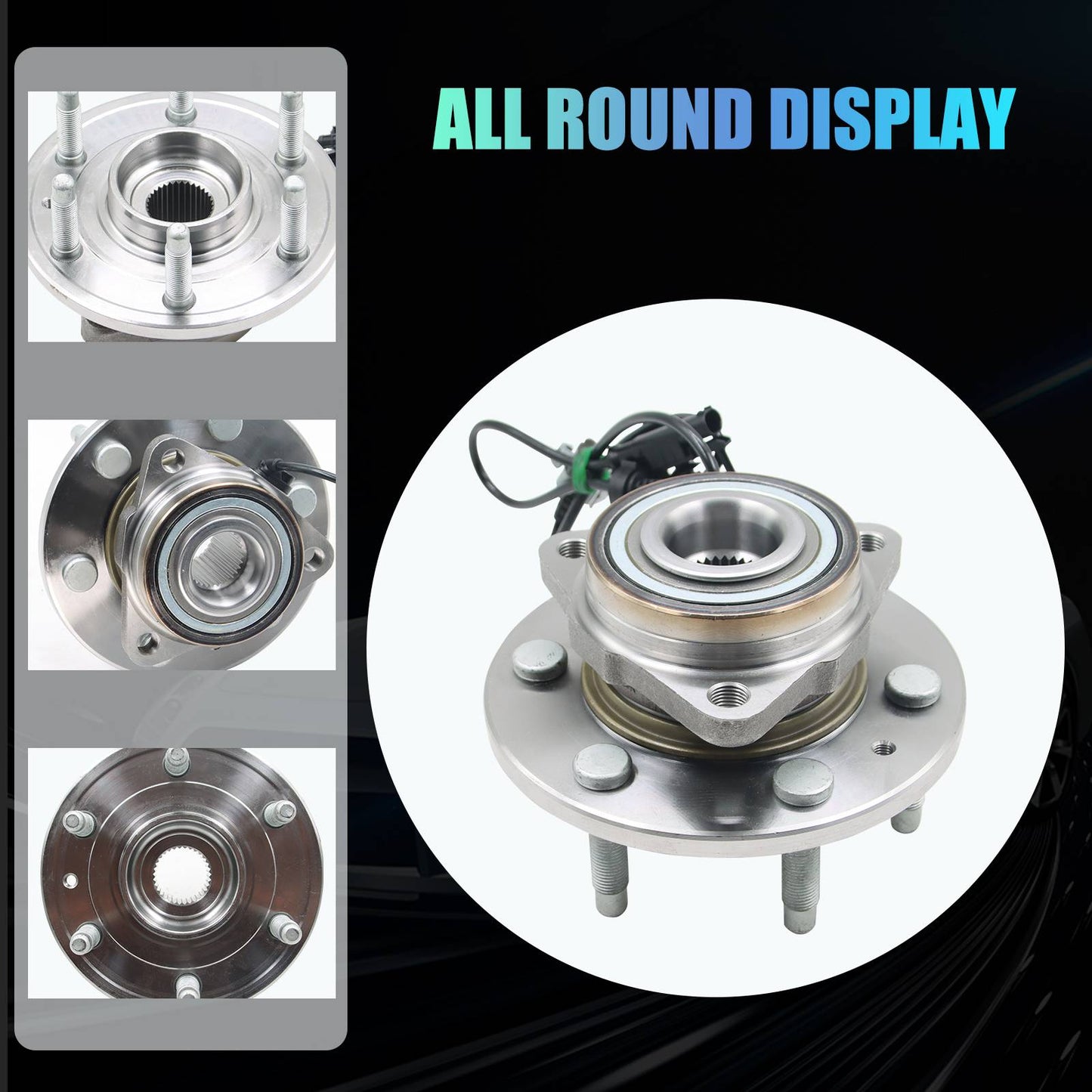 Front Wheel Hub Bearings Pair 2 for Chevy Silverado 1500 Tahoe GMC Sierra 1500