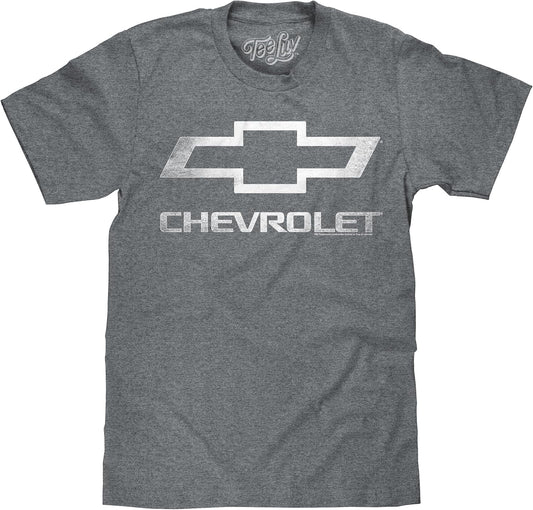 Men'S Chevrolet Shirt - Licensed Distressed Chevy Bowtie Logo T-Shirt