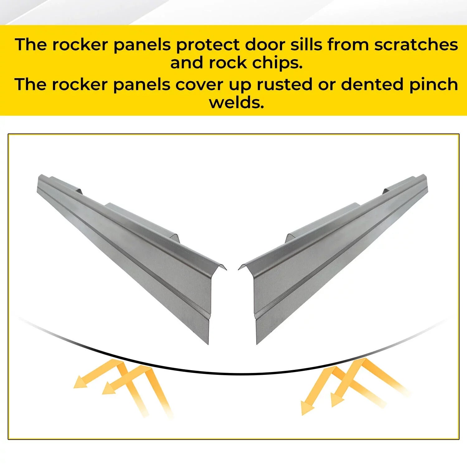 Rocker Panels & Cab Corners Replacement Kit for 1999-2007 Chevy Silverado GMC Sierra 4 Door Crew Cab