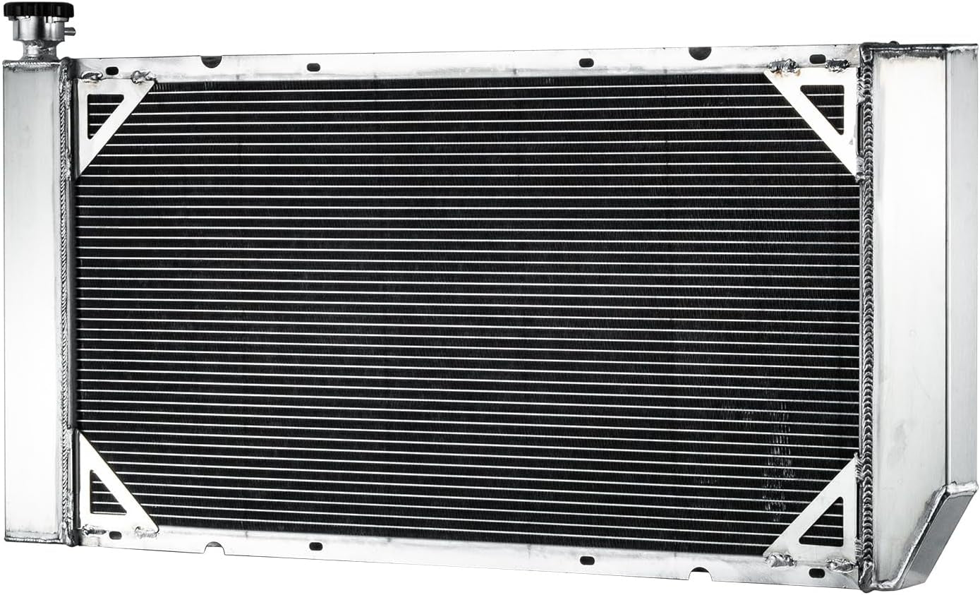 4 Row Core Aluminum Radiator for 1996-2000 Chevy GMC C1500 C2500 C3500 K1500 K2500 K3500 Suburban Tahoe Yukon Cadillac Escalade 97 98 99 00 V6 V8, All Aluminum Radiators