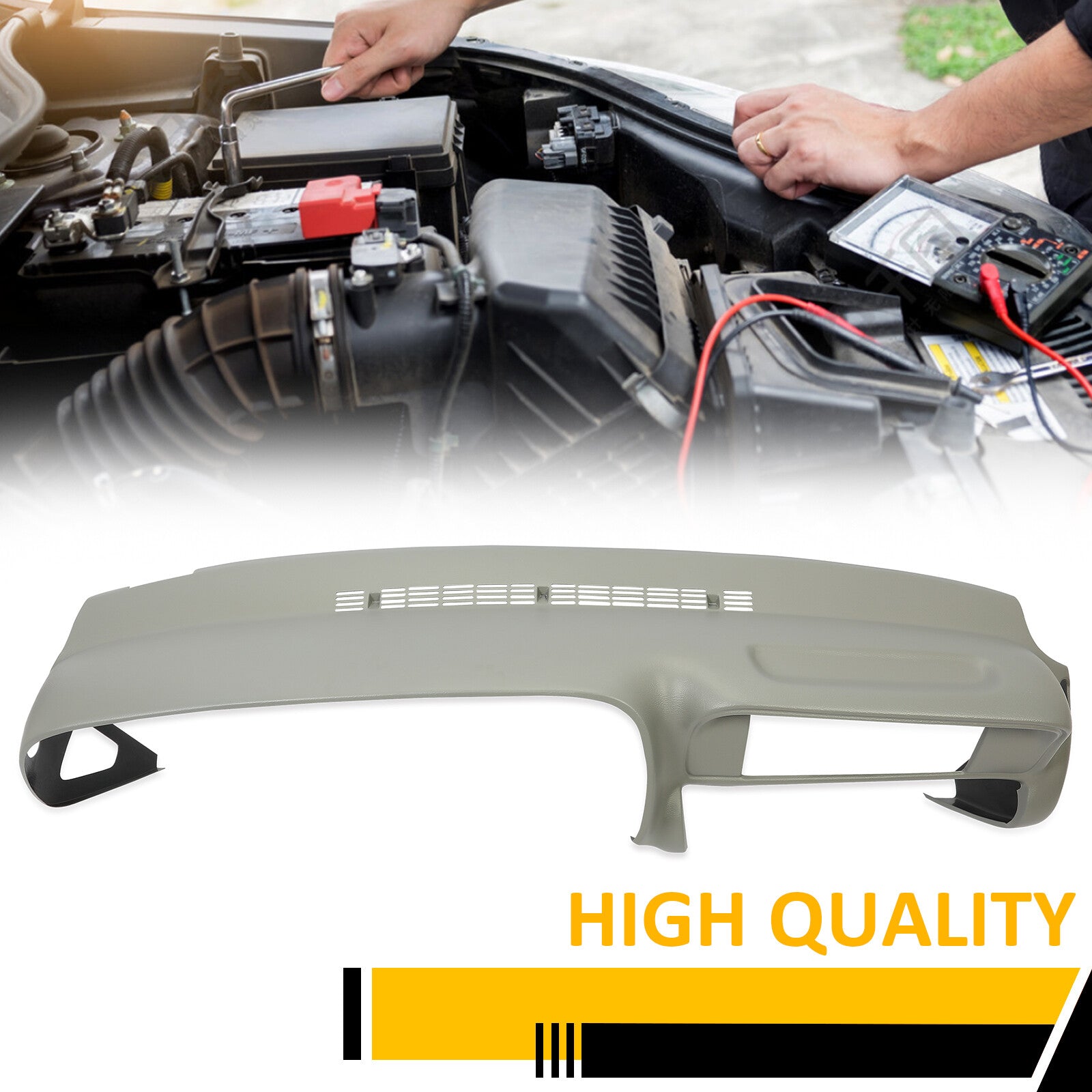 Molded Dash Cover Overlay for 1997-99 2000 Chevy GMC Suvs C/K1500 Suburban Grey