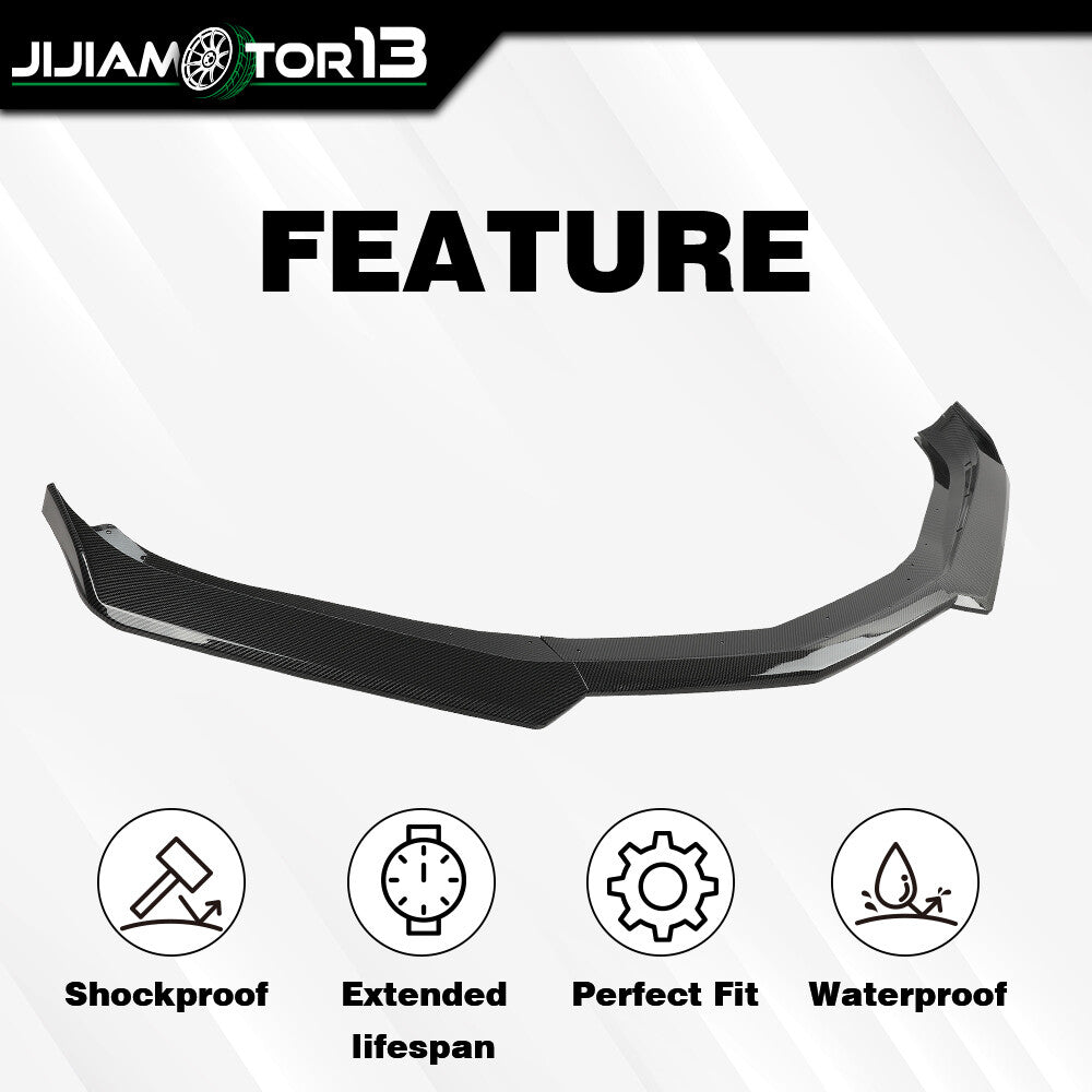 Fit for Chevy 16-22 Camaro 1LE Style Carbon Fiber Front Bumper Lip Splitter ABS