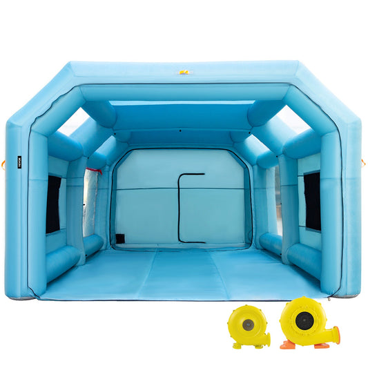 Inflatable Spray Booth Car Paint Tent 26X13X10Ft Filter System 2 Blowers