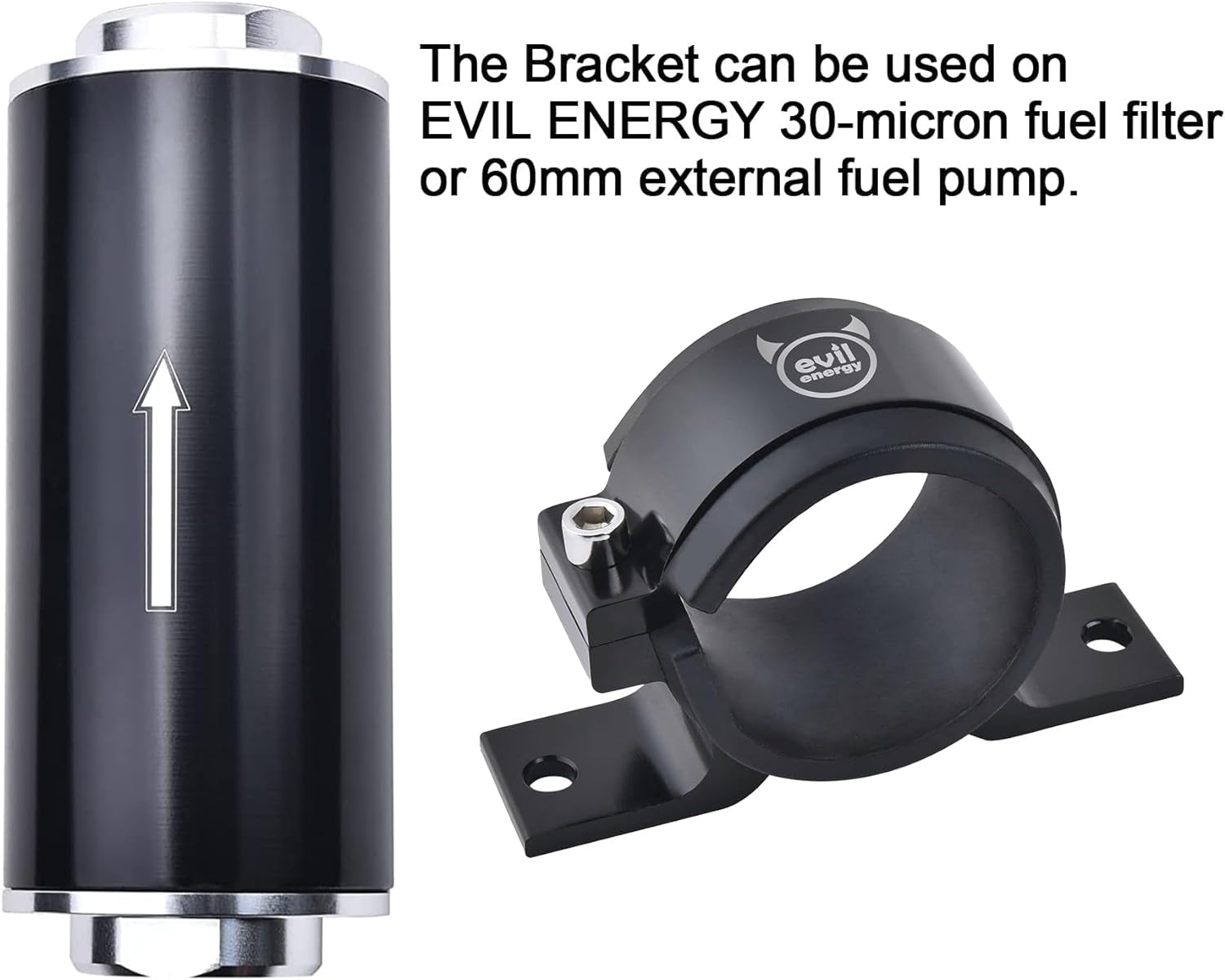 60Mm Fuel Filter Mounting Bracket, Fuel Pump Clamp Holder Black