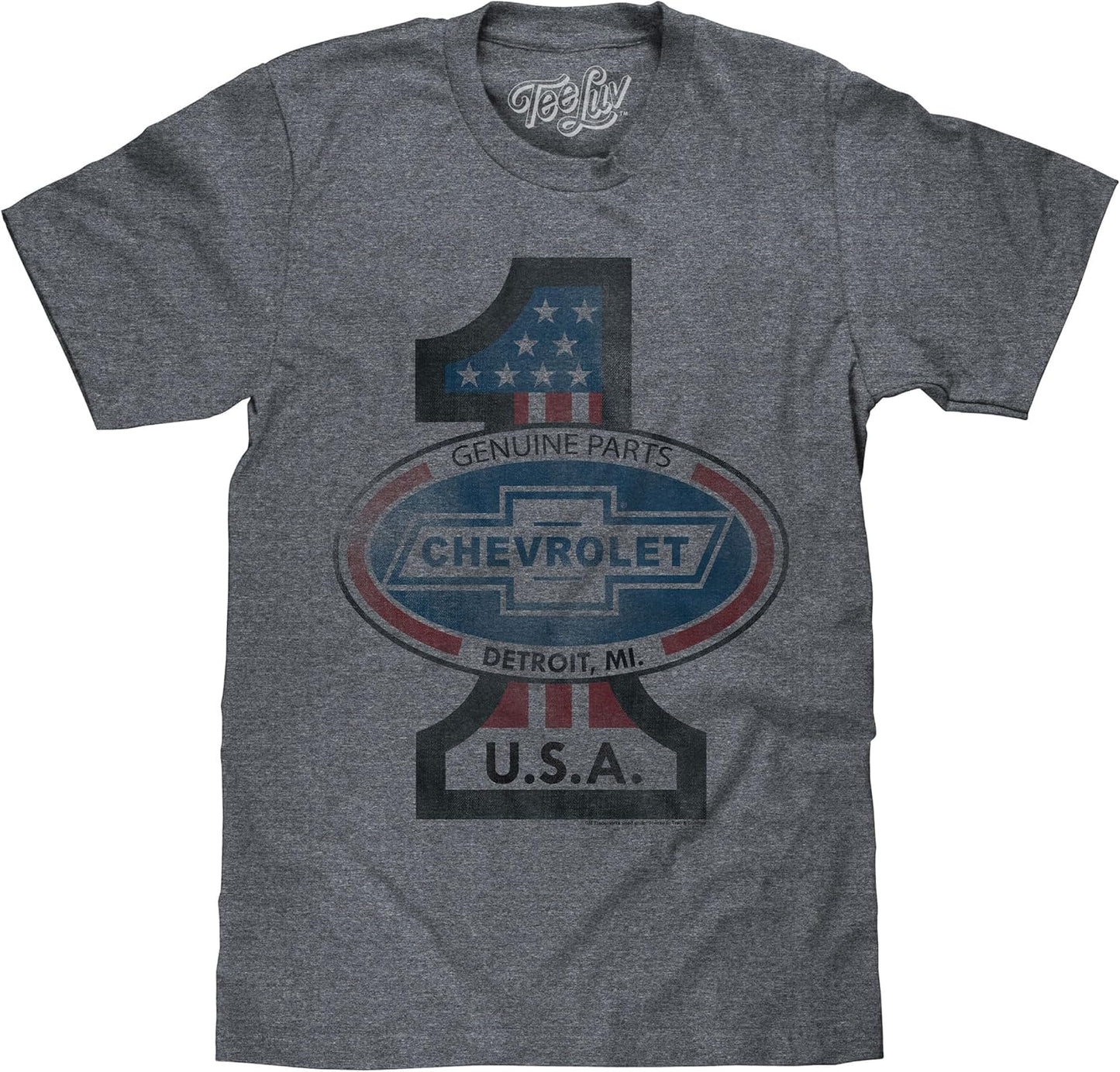 Men'S Chevrolet USA T-Shirt - Genuine Parts Vintage Chevy Shirt