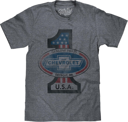 Men'S Chevrolet USA T-Shirt - Genuine Parts Vintage Chevy Shirt