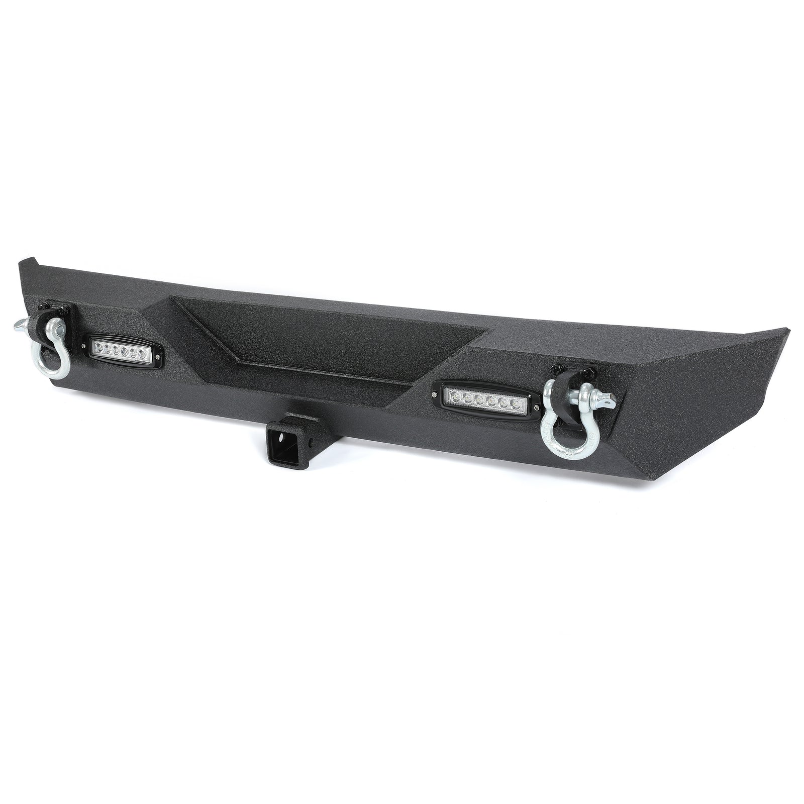 Rear Bumper W/Led Light D-Rings 2" Receiver Fit 87-06 Jeep Wrangler YJ TJ