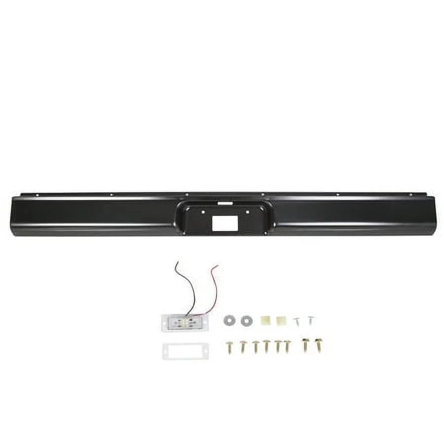 Fleetside Rear Roll Pan 18 Gauge Steel for 1973-1987 Chevrolet C10 C20 C30 K10 K20 K30 Pickup with License Plate Holes Light Kit