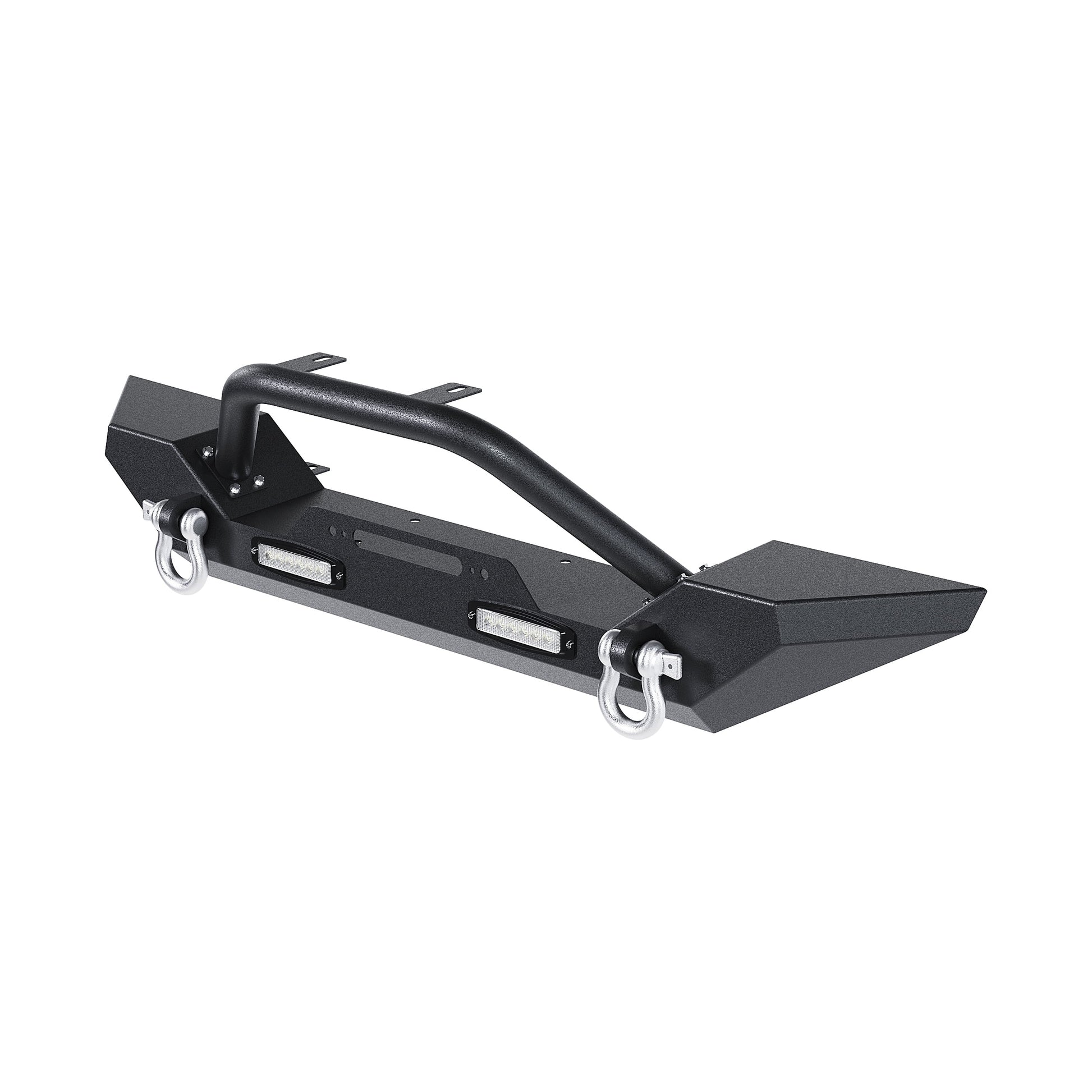 Front Bumper for 1987-2006 Jeep Wrangler TJ YJ with Winch Plate D-Rings Rock Crawler Steel Bumper Reinforcement