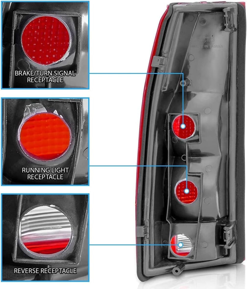 OE Replacement Halogen Tail Lights for Chevy GMC C1500 C/K C10 Silverado