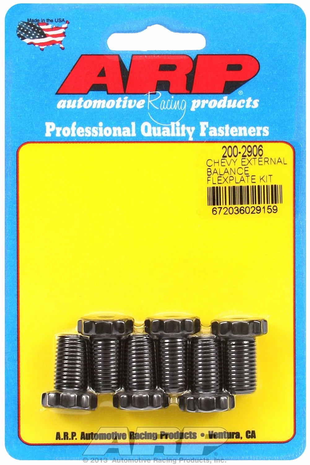 INC. 200-2906 CHEVY EXTERNAL BALANCE FLEXPLATE BOLT KIT
