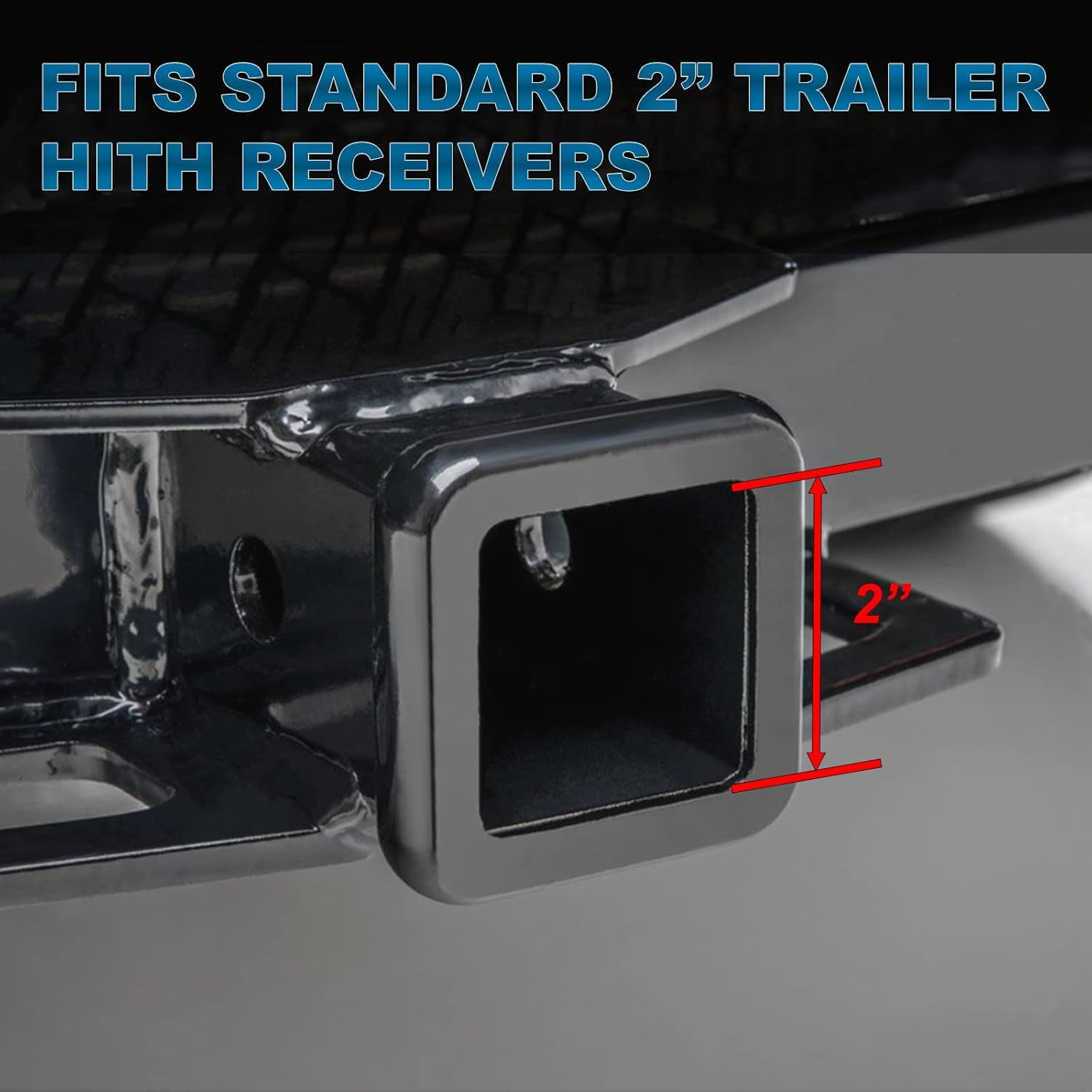 Heavy American Flag Metal Trailer Hitch Cover for 2" Inch Receivers,Tow Hitch Covers 2 Inch for Truck Accessories (With 5/8-Inch Pin Diameter Trailer Hitch Lock, Blue Line)