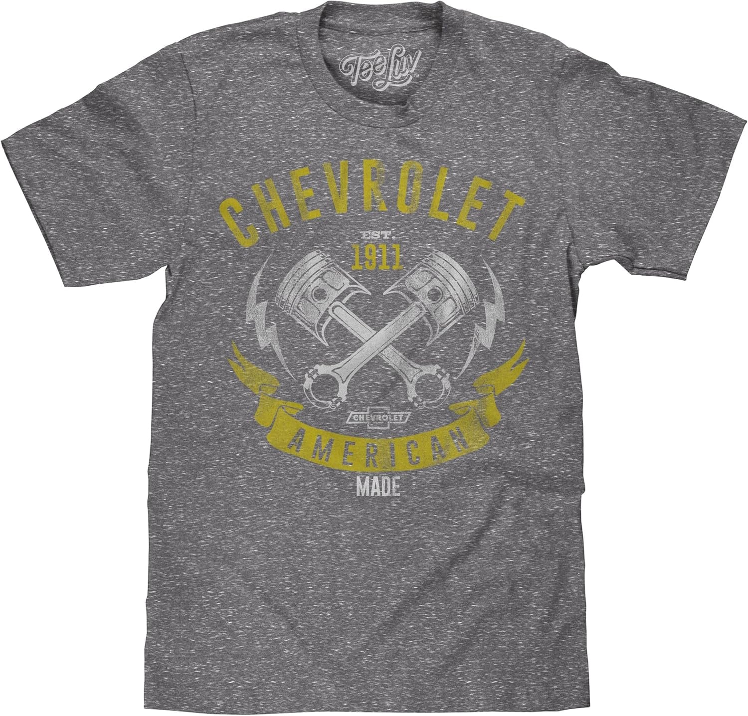 Men'S Chevrolet American Made T-Shirt - Chevy Engine Piston Graphic Tee