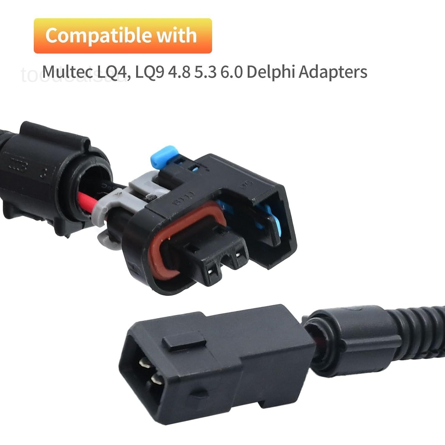 8Pcs LS1 LS6 LT1 EV1 Injector Harness, Pigtails to Multec LQ4, LQ9 4.8 5.3 6.0..