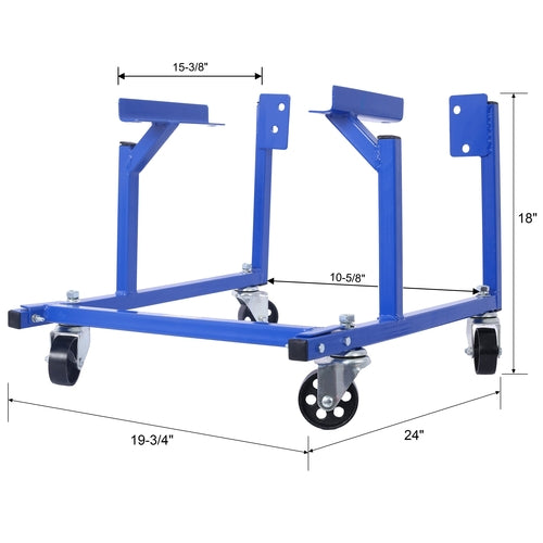 Engine Cradle with Wheels Powder Coat 3in Heavy Duty Steel