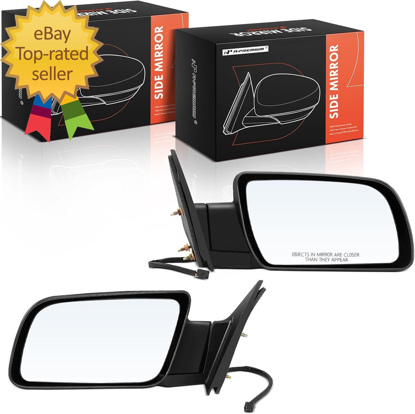 Pair (2) Driver & Passenger Side View Mirror Compatible with Chevy & GMC
