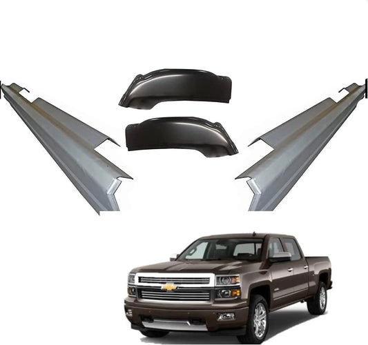 Rocker Panels & Cab Corners Replacement Kit for 1999-2007 Chevy Silverado GMC Sierra 4 Door Crew Cab