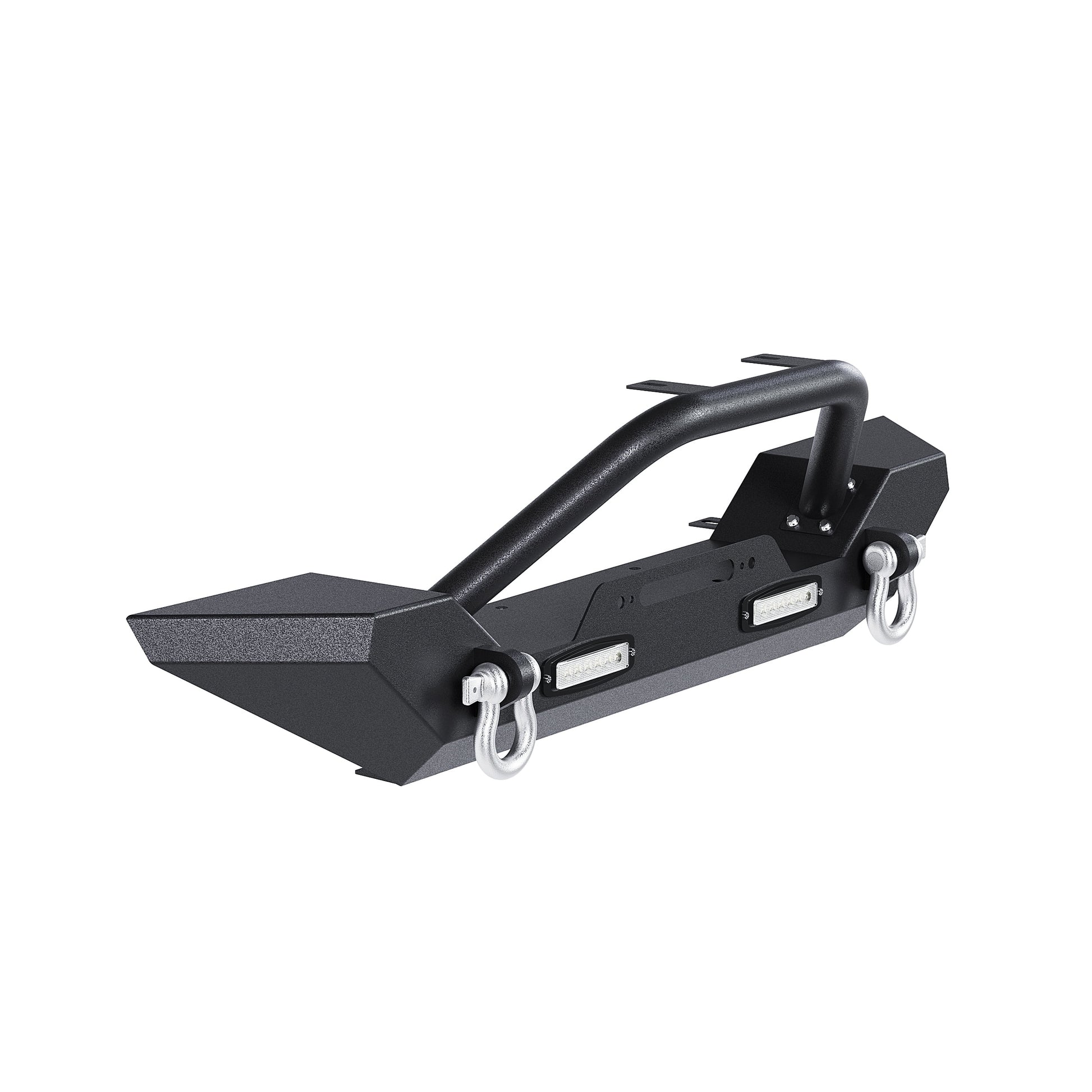 Front Bumper for 1987-2006 Jeep Wrangler TJ YJ with Winch Plate D-Rings Rock Crawler Steel Bumper Reinforcement