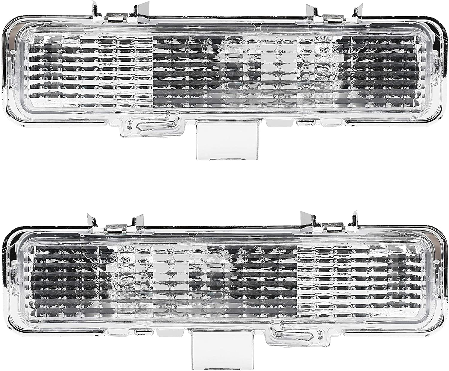 Clear Front Corner Lights + Front Bumper Signal Lights Compatible with 1983-1994 Chevy Blazer & 1982-1993 Chevrolet S10 Set of 4